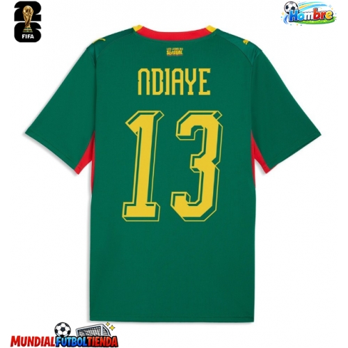 Camiseta Senegal Iliman Ndiaye #13 Segunda Equipación Replica Mundial 2026 mangas cortas
